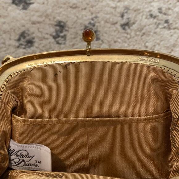 Vintage Whiting and Davis 2722 gold mesh bag - Picture 7 of 12